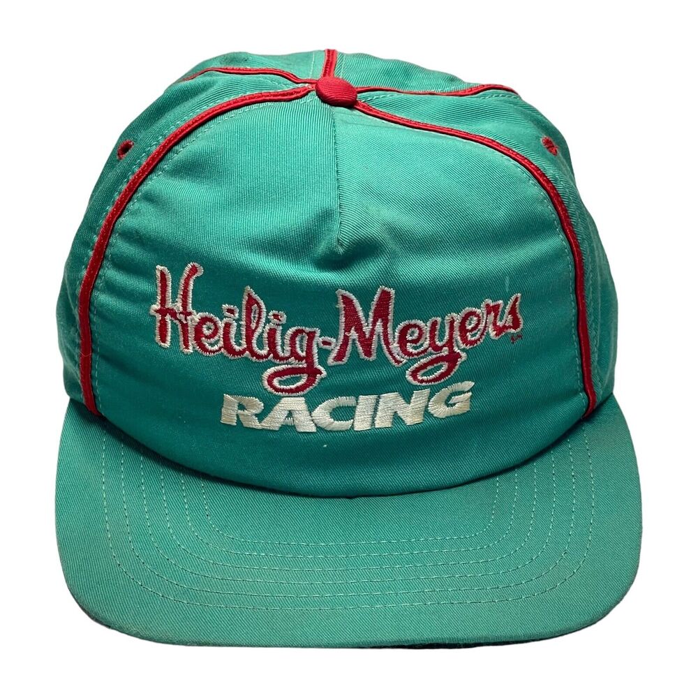 SKM Aqua Embroidered Bobby Hillin Jr. Nascar Heilig Meyers Racing Snapback Hat